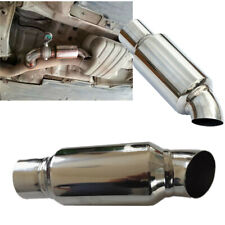 2 Inch Round Car Exhaust Pipe Sound Tuning Muffler Polished Bent Downpipe Branch picture