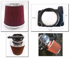 Red Cold Air Intake Filter + MAF Adapter For 00-05 Mitsubishi Eclipse 2.4L 3.0L  picture