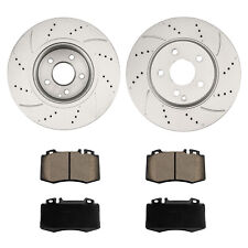 Front Drilled Brake Rotors W/ Ceramic Pads For 03-06 Mercedes-Benz E500 E350 picture