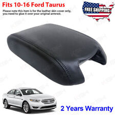 Fit 2010 2011 2012-2018 Ford Taurus Center Console Lid Armrest Vinyl Cover Black picture