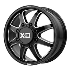 1 New 22X8.25 105 8X165.1 XD XD845 Pike Dually Gloss Blk Milled Front Wheel/Rim picture