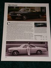 ★★1969 CHEVY CORVAIR SPEC SHEET INFO PHOTO 69 500 MONZA COUPE CONVERTIBLE★★ picture