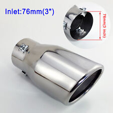 3 Inch 76mm Inlet Universal Car Tail Pipe Tip Exhaust Rear Muffler Cover Parts picture