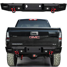 For 2011-2014 GMC Sierra 2500 3500HD Steel Rear Bumper W/LED Lights and D-Rings picture