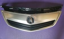 Fits NEW ACURA TL 12-14 Front Upper Grille Satin Finished w/ EMBLEM w/ Moulding picture