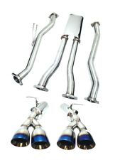 Tsudo quad burnt tips Catback Exhaust for Hyundai Genesis 10 - 15 2DR VR Coupe A picture