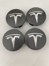 4pcs For Tesla Model 3 S X Y 56MM Gray Wheel Center Hub Caps Emblem Badge Logo picture