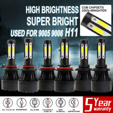 4-Side Combo 9005+9006+H11 LED Headlight Fog Light Kit High Low Beam Bulbs White picture