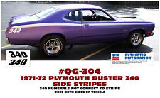 GE-QG-304 1972 PLYMOUTH DUSTER 340 - SIDE STRIPE KIT - NOT CONNECTED - LICENSED picture