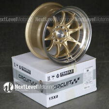 Circuit Performance CP29 15x8 4-100 4-114.3 +0 Gold Wheels Fits Mazda Miata MX-5 picture