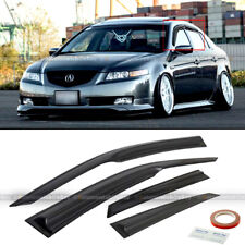 For 04-08 Acura TL JDM Mugen Style 3D Wavy Black Tinted Window Visor Vent picture