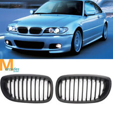 For BMW E46 325Ci 330Ci Coupe 2Door 2003-06 Pair Front Kidney Grille Matte Black picture