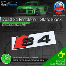 Audi S4 Emblem Gloss Black 3D Rear Trunk Lid Badge OEM S Line Logo Nameplate A4 picture