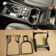 For 2019-2023 Subaru Forester Carbon Fiber Gear Shift Panel Cup Holder Cover picture