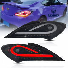 Black Smoked Tail Lights For 2010-2016 Hyundai Genesis Coupe LED Rear Lamps LR picture