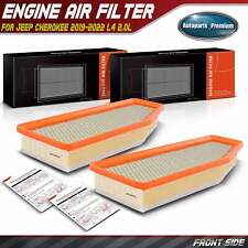 2Pcs Front Engine Air Filter for Jeep Cherokee 19-22 L4 2.0L Flexible Panel picture