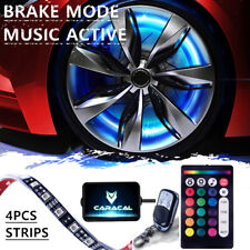 All-Color Wheel Well LED Light Kit Custom Accent Neon Strips Rim Tire Set picture