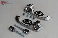 Chevelle El Camino Outside Exterior Chrome Door Handles Pair w Push Buttons New picture