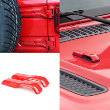 Red Front Engine Hood & Rear Spare Tire Hinge Cover For Jeep Wrangler JL 2018+ picture