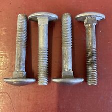 BUMPER BOLT (4) LOT  OVAL WITH STAINLESS CAPS VINTAGE HOT ROD TROG SCTA picture