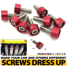 9x M8 X 1.25 Exhaust Header Manifold Red Dress Up Washer Kit For Honda Acura picture