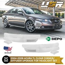 Clear Corner Reflector Diffuser Replacement Set For 2004-2008 Acura TL Headlight picture