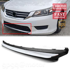 For Honda Accord 2013 2014 2015 HO1095119 Chrome Black Front Bumper Lower Trim  picture