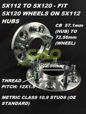 2X HUBCENTRIC WHEEL ADAPTERS FIT 5X112 HUB TO 5X120 WHEEL 25MM USED Not For BENZ picture