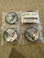 GM OEM Corvette C8 Center Caps Carbon Flash Grey, PN 84691534 New 4 In Package picture