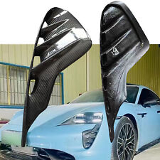 Carbon Fiber Front Bumper Air Intake Vent Cover Trim For Porsche Taycan 20-2023 picture