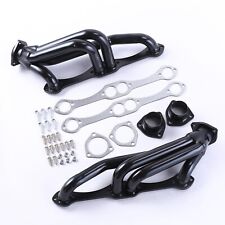 For Small Block Chevy Blazer S10 S15 283 302 350 V8 Black SS Engine Swap Headers picture