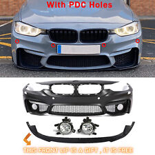 F30 M3 Style Look FRONT BUMPER FOR BMW F30 3 SERIES SEDAN & WAGON W/ PDC 12-18 picture