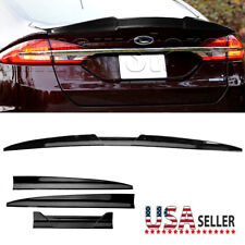 For Ford Fusion Mondeo 2013-2020 Rear Trunk Spoiler Lip Roof Tail Wing Black CAO picture