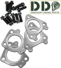 UPGRADED Exhaust Up Pipes Gasket Set & Bolts for 6.6L Duramax Chevy GMC 01-16 picture