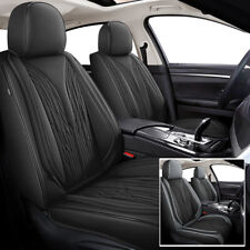 Car 5-Seat Covers PU Leather Front & Rear For Toyota Venza 2009-2016 Gray/Black picture