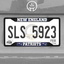 Fanmats 31366 New England Patriots Metal License Plate Frame Black Finish picture