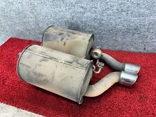 BMW 04-05 E60 545i Rear Section Exhaust Muffler Barrel W/ Chrome Tips OEM 118K picture