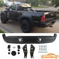 For 2005-2015 Toyota Tacoma Pickup Rear Steel Bumper Assembly Black picture